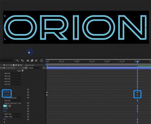 آموزش متحرک سازی حاشیه نورانی متن در افترافکت